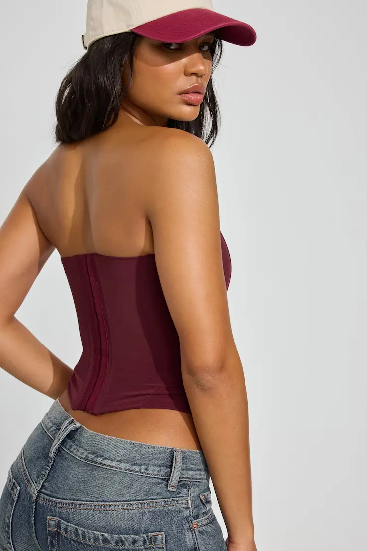 Mesh Longline Tube Corset Top - Image 3