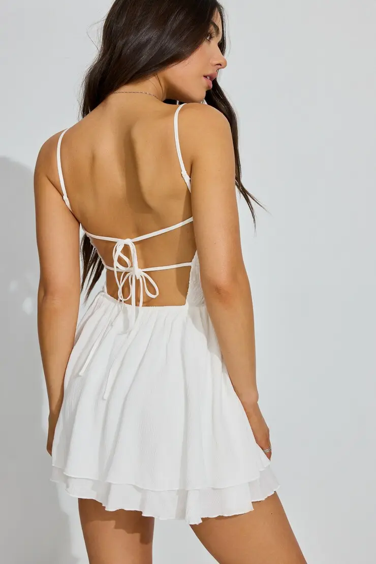 Kenzie Smocked Tiered Romper - Image 4