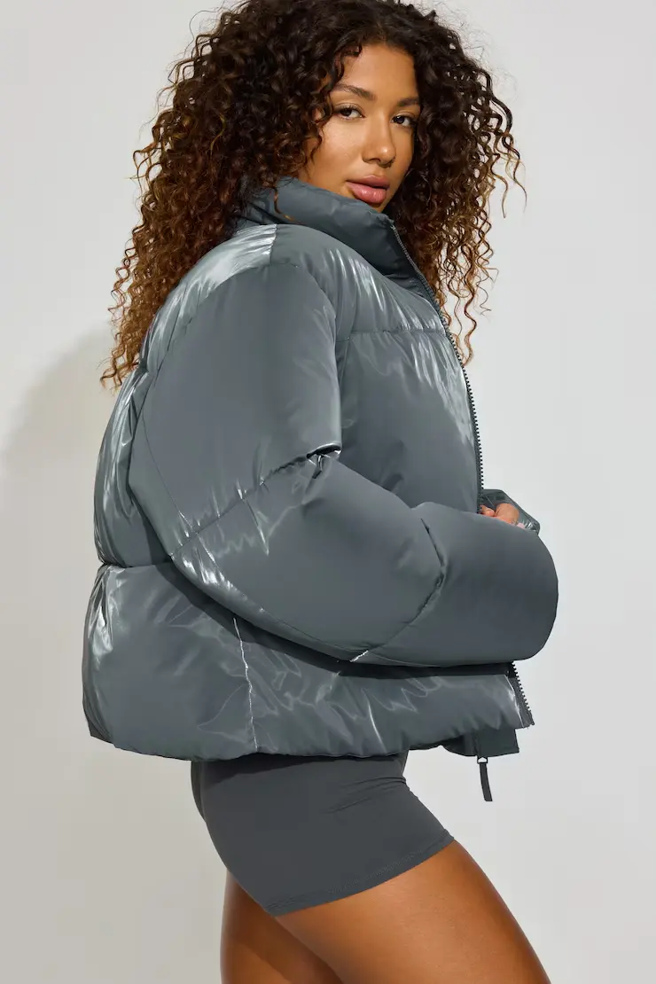 Shiny Puffer Jacket - Image 3