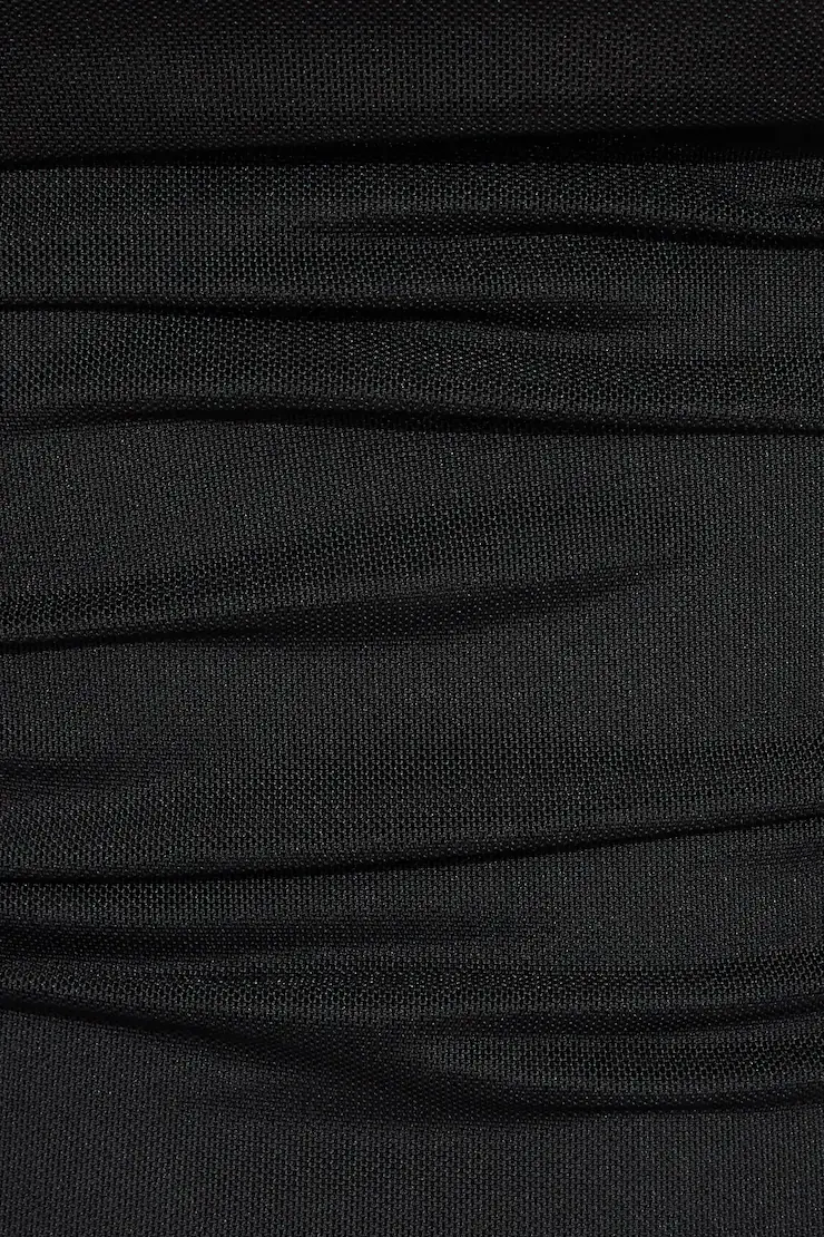 Mesh Ruched Tube Top - Image 4