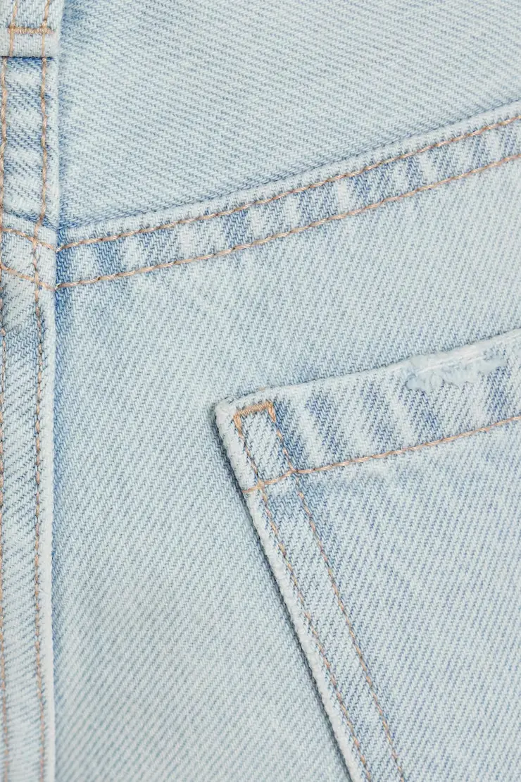 Low Rise Cuffed Denim Shorts - Image 4