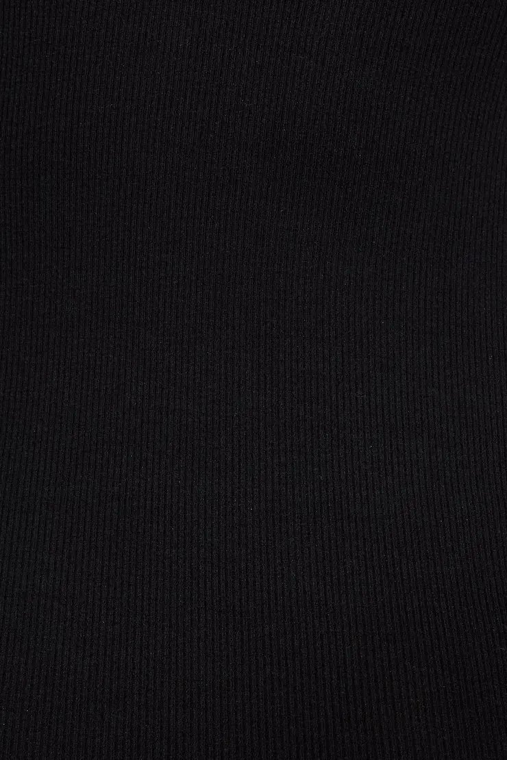 V-Neck Ribbed Mini Dress - Image 4