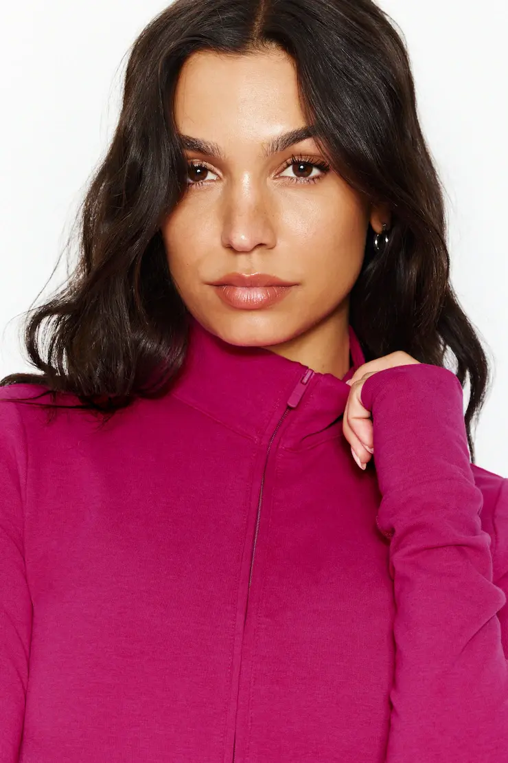Stretchterry Mock Neck Zippy - Image 3