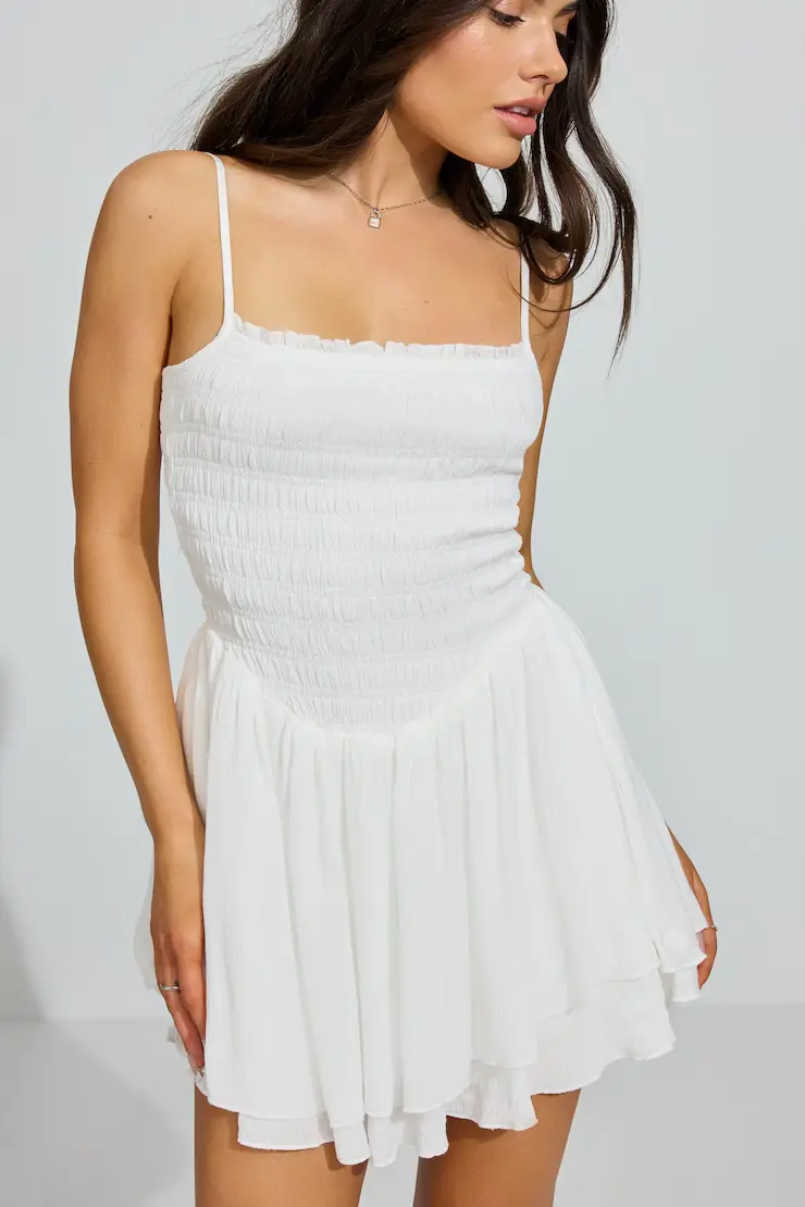 Kenzie Smocked Tiered Romper - Image 3