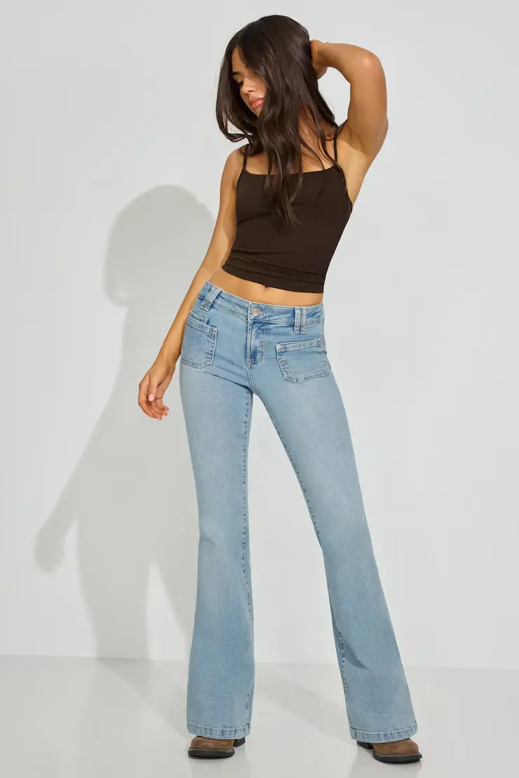 Low Rise Flare Jeans