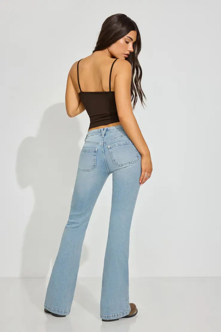 Low Rise Flare Jeans - Image 3