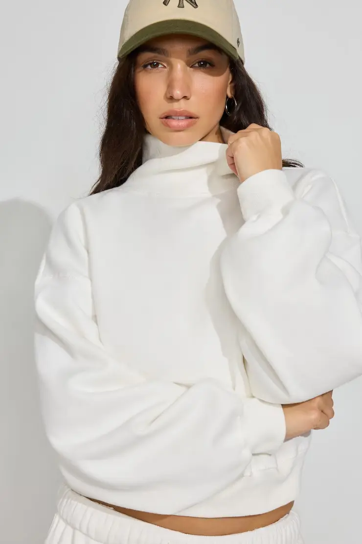 Ultrafleece Bubble Mock Neck Sweater