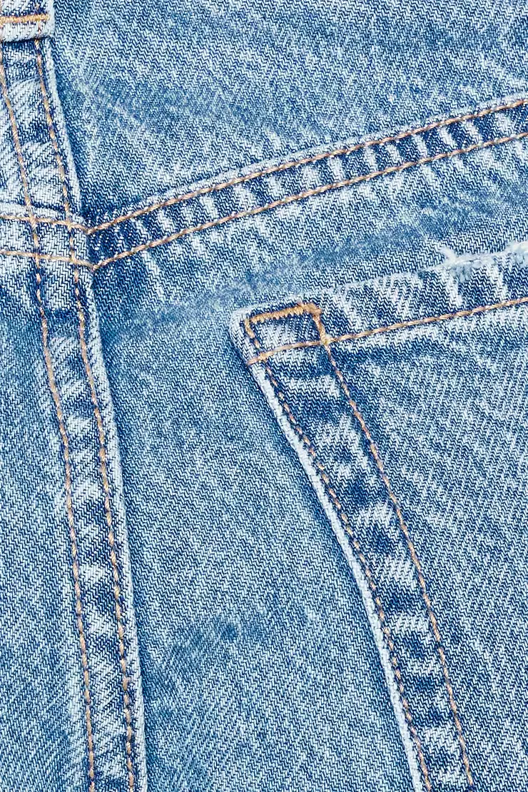 High Rise Cheeky Denim Shorts - Image 6