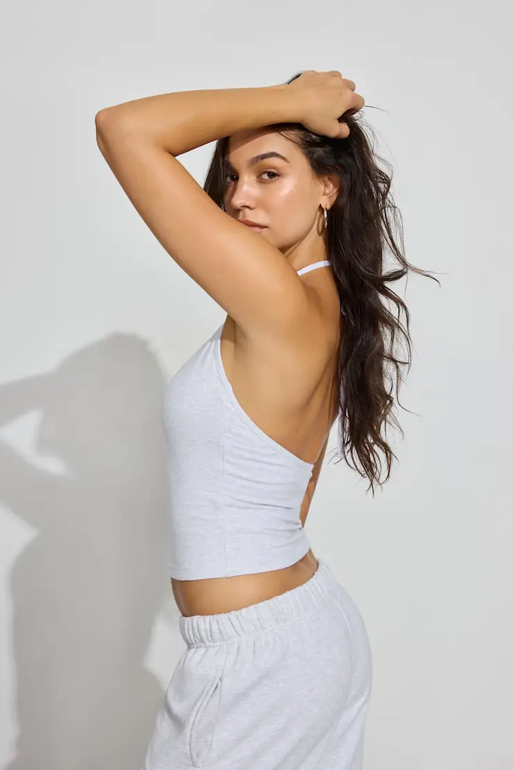 Deep Plunge Halter Top - Image 2