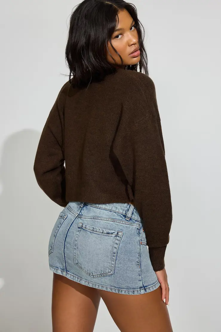 Renee Spongy Cropped Cardigan - Image 4