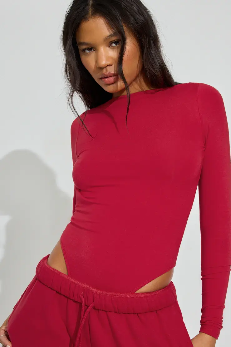 Smooth Cross Back Bodysuit - Image 2