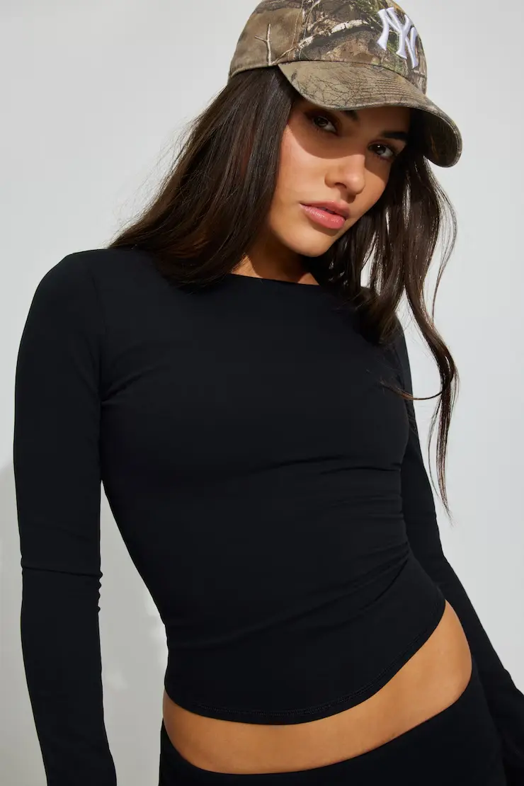 Active Scoop Back Long Sleeve Top - Image 2
