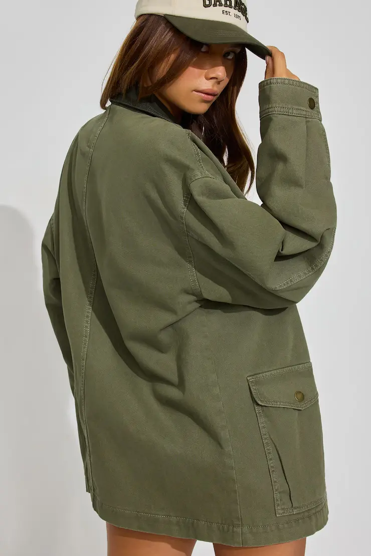 Long Twill Field Jacket - Image 3
