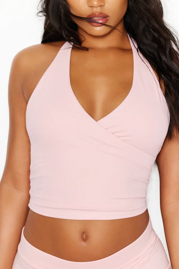 Active Wrap Halter Top - Image 3