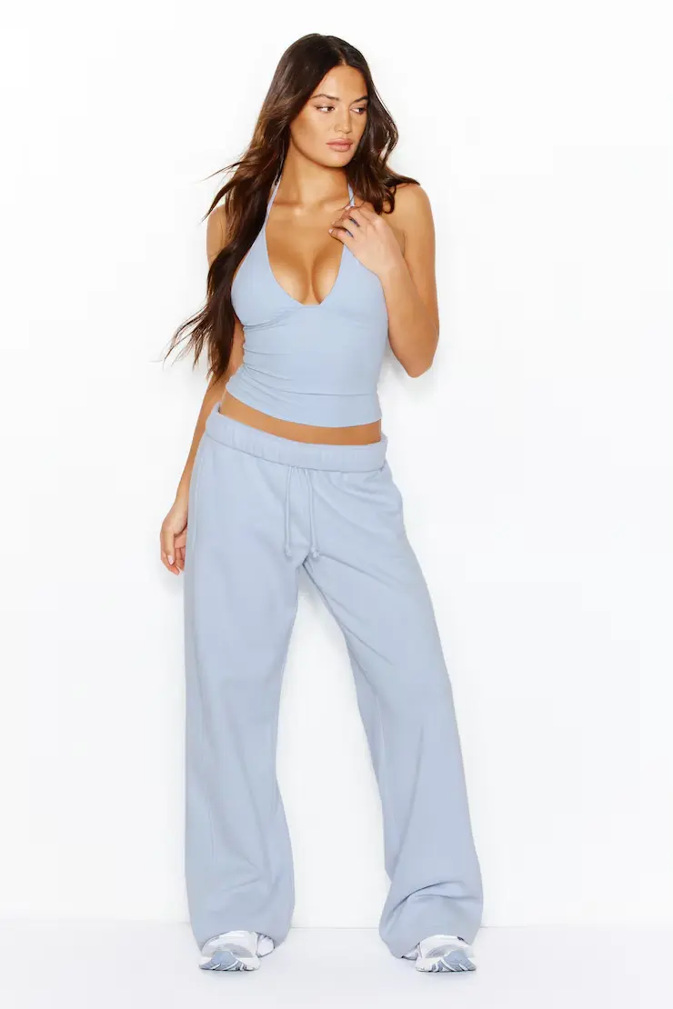 Sleek Plunge Halter Top - Image 4