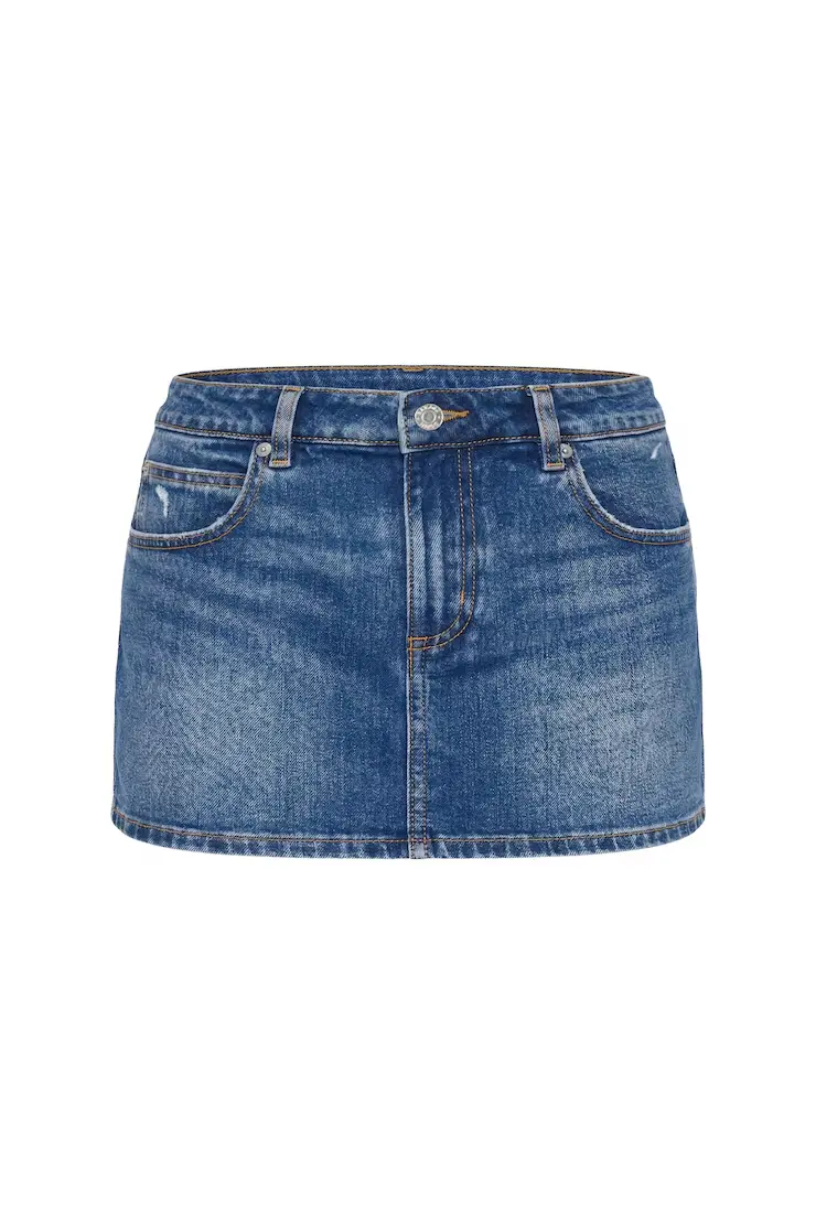 Denim Micro Skort - Image 2