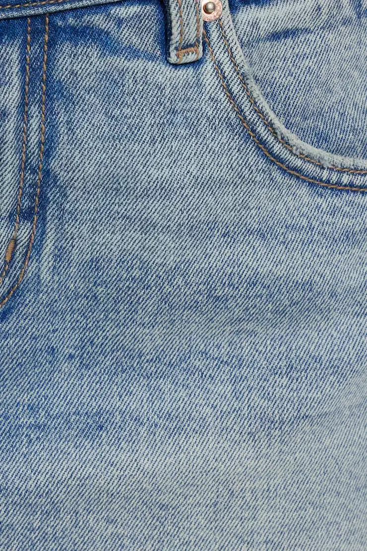 Denim Micro Skort - Image 7